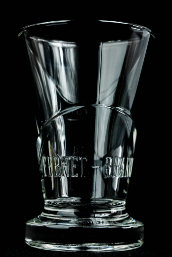 Fernet Branca Glas / Gläser, Likörglas im Relief Design große Ausführung