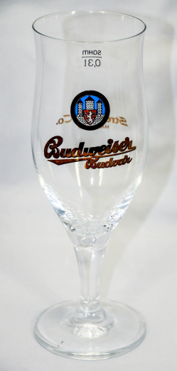 Budweiser Glas / Gläser, Bierglas, Verona Pokal 0,3 l Importeur Strehlow