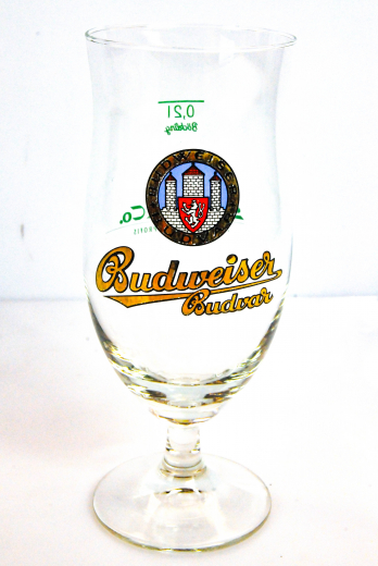 Budweiser Glas / Gläser, Bierglas Verona Pokal Importeur Strehlow 0,2l