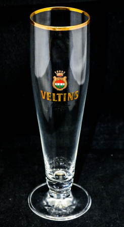 Veltins Bier Glas / Gläser, Tulpe Exclusive Goldrand RC - 0,3l, Bierglas