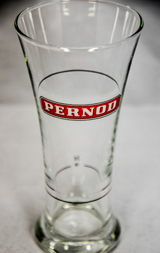 Pernod, Pastis Glas / Gläser, Longdrinkglas, schwarze Ausführung, Likörglas