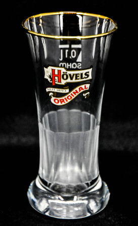 Hövels beer, gold rim glass / tasting glasses / tasting glass 0.1l, reception glass
