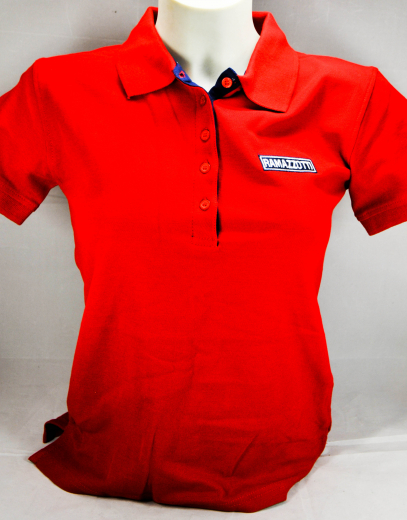 Ramazzotti Likör Polo Shirt, Girly, 5 Knöpfe, rot, Gr.M mit Logo