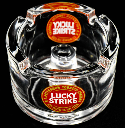 Lucky Strike, Glas Aschenbecher, Glutkiller schwere Ausf. Vintage Kult Ascher