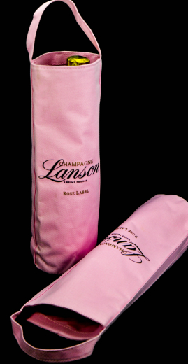 Lanson Champagne, Rose Label tragbare Kühltasche für 0,75l Flasche.