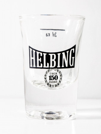 Helbing Kümmel Stamper, Shotglas, 150Jahre 2cl Eichstrich