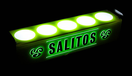 Salitos Bier / Beer / Cerveza, LED Leuchtreklame, Neonreklame, beleuchtetes Bier