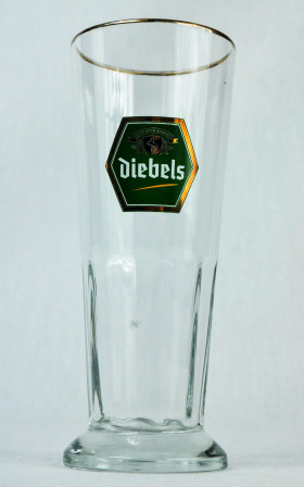 Diebels Alt, Glas, Gläser, Bierglas Cup Relief Goldrand 0,2l