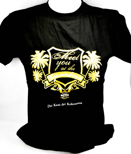 Batida de Coco, Herren Shirt T-Shirt Copacabana, schwarz, Gr. M