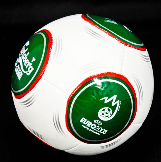 Carlsberg Bier, Fußball / Ball, EURO 2008, kleine Ausführung, grün / weiß