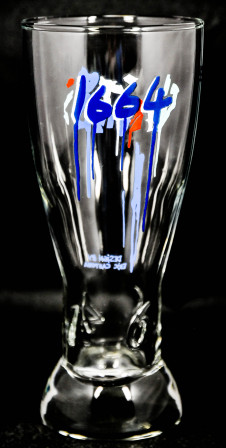 Kronenbourg Bier, 1664 Bierglas, Design by Eric Cantona, limited Edition, 0,25l