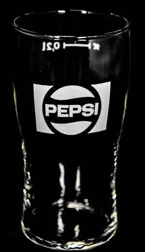Original Pepsi Cola, 80er Jahre Retro Glas / Gläser, alte Form & altes Logo 0,2l