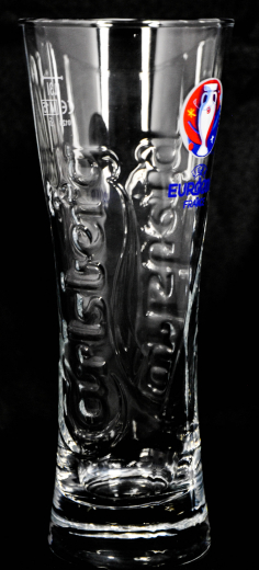 Carlsberg Bier, Glas / Gläser Relief Bierglas EURO 2016 FRANCE Editionsglas 0,3l