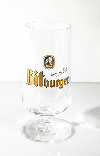 Bitburger beer glass / glasses reception glass, tasting glass 0.1l Rastal glasses oak gastro