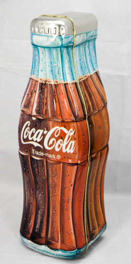 Coca Cola, USA, Aufbewahrungsdose, Blechdose Coke Flasche