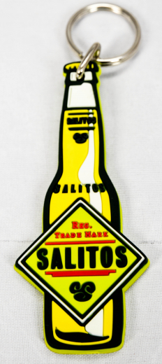 Salitos Bier, Schlüsselanhänger Flasche Neongrün