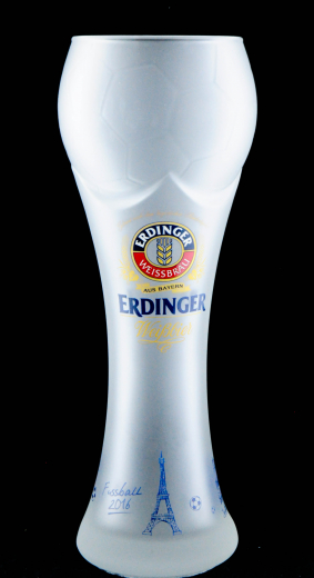 Erdinger Weissbier, Fußballglas 0,5l, Europameisterschaft 2016, weiß satiniert
