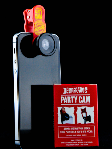 Desperados Bier, Partycam, Fish Eye Linse für das Handy, Partykamera