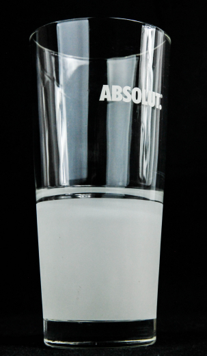 Absolut Vodka Glas / Gläser Longdrinkglas, halb weiß satiniert Absolut