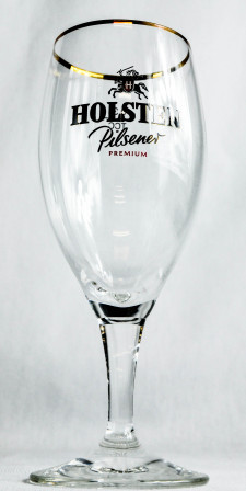 Holsten Pilsener, Glas / Gläser Premium, Bierglas, Pokal Goldrand 0,3 l, RC