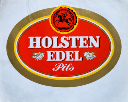 Holsten Pilsener, Retro XL Aufkleber Holsten Edel, Sticker, Hamburg