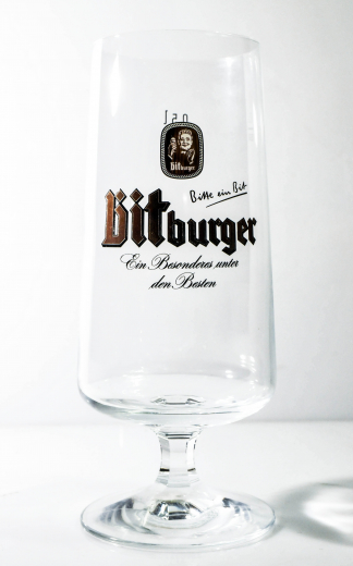 Bitburger beer, glass / glasses Cup glass, beer glass, 0.5 l large version