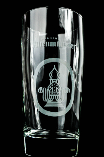 Altenmünster Bier, Glas / Gläser Bierglas im Kanten Reliefschliff, 0,5l...sehr edel