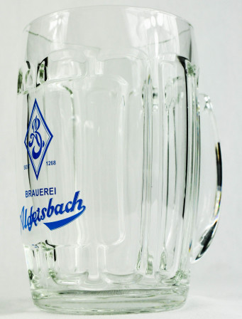 Aldersbach Bier, Glas / Gläser Bierseidel, Krug, Bierglas 0,5l bauchig, Reliefabsetzung