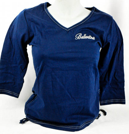 Ballantines Whisky, T-Shirt Women, blau, Gr. L, V-Ausschnitt,Ballantines