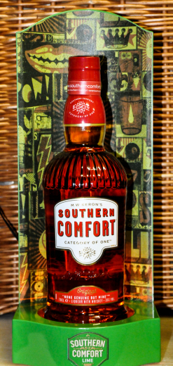 Southern Comfort Whisky, LED Leuchtreklame, Flaschenleuchte, grüne Ausführung