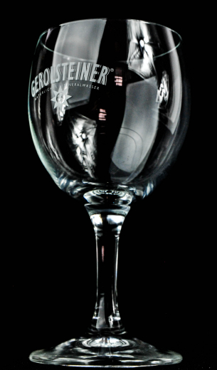Gerolsteiner Wasser Glas / Gläser, Trinkglas, Stielglas 0,1l