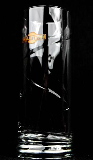 Martini Wermut Longdrinkglas, Glas / Gläser Relief-Schwung Logo Gold RAR!!