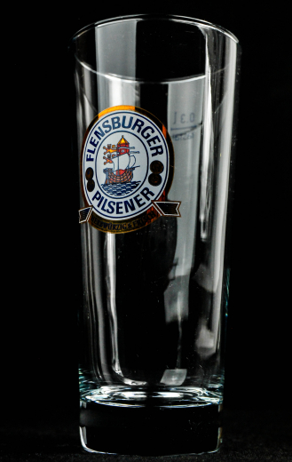 Flensburger Pilsener glass / glasses, beer glass, brewery, Frankonia 0.3l