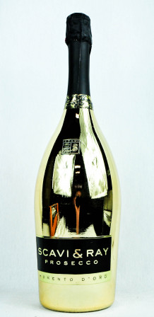 Scavi & Ray, Prosecco Momento Doro, Decoflasche, Gold, Showbottle 1,5l