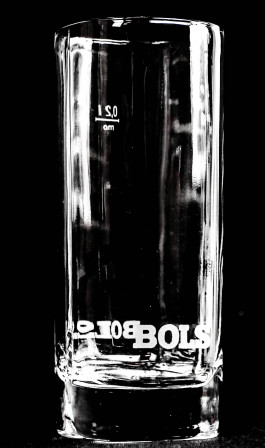 Bols Likör, Longdrinkglas, Facettenschliff 0,2l satinierte Schrift