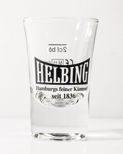 Helbing Kümmel Glas / Gläser, Stamper, Shotglas, 2cl Eichstrich