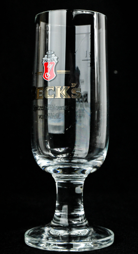 Becks Bier Pokal, Glas/ Gläser, Bierglas, 0,2l, Ritzenhoff, Schriftzug SILBER