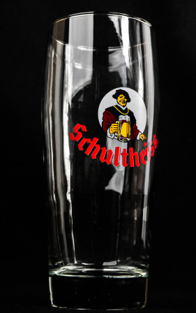 Schultheiss Lager Bier Becher, Willibecher, Bierglas 0,5l altes Logo