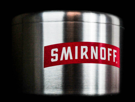 Smirnoff Vodka, Edelstahl, Eiswürfelbehälter, Flaschenkühler 10l, 3 teilig