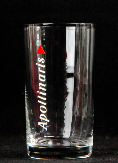 Apollinaris Wasser Glas / Gläser, Trinkglas, Wasserglas 0,15l, schrift senkrecht
