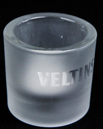 Veltins Bier, Glas Windlicht, satiniertes Teelicht