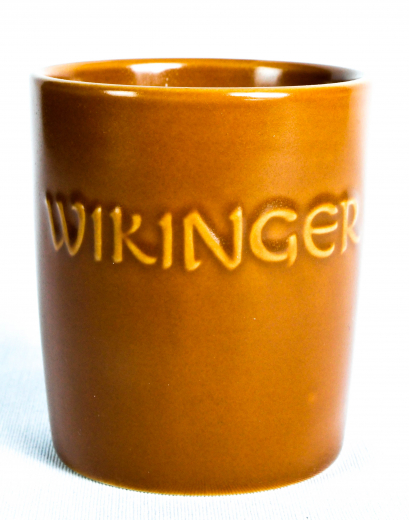 Wikinger Met, Tonbecher, Ton Glas/ Gläser, Tonkrug 0,2l, braune Ausführung / G