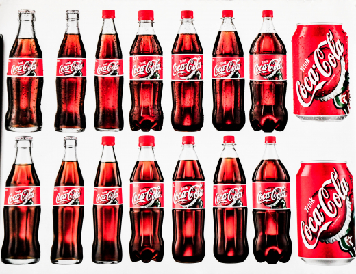 Coca Cola, Original Horizontal Poster, Plakat Flaschengrößen Coca Cola