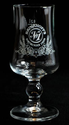 Brinkhoffs Bier, Bierglas, Pokalglas mit weiß satiniertem Logo 0,2l