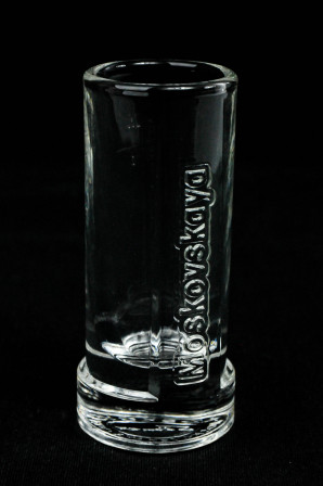 Moskovskaya Vodka, Shotglas Glas, Stamper, Relief Schliff mit Bodenprägung 2cl