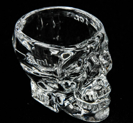 Crystal Head Vodka, Glas, Gläser, Totenkopf Shot Glas, Stamper, 25ml / 2cl