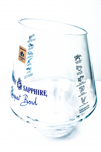 Bombay Sapphire Gin, Zwiesel Echtglas Eiswürfelbehälter, Flaschenkühler, Handmade