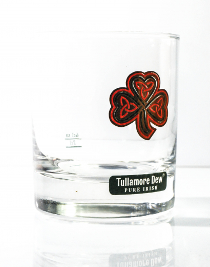 Tullamore Dew Whisky, Glas, Tumbler, Whisky Glas Keltisches Symbol  Shamrock