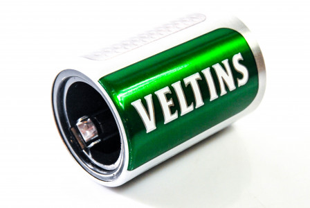 Veltins Bier Push-Up Flaschenöffner, Kapselheber, Push up grün silberne Ausführung