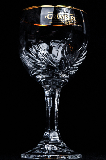 Grimbergen Bier, Glas / Gläser Belgisches Bierglas im Reliefdesign Phoenix 0,25ml
